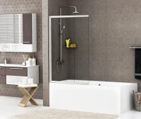 Шторка на ванну Wasserkraft Main 41S02-100WS Шторка на ванну Wasserkraft Main 41S02-100WS