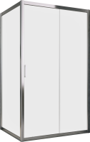 Душевой уголок Vegas Glass ZP+ZPV Tur Novo h1900 110*100 08 10 профиль глянцевый хром, стекло сатин