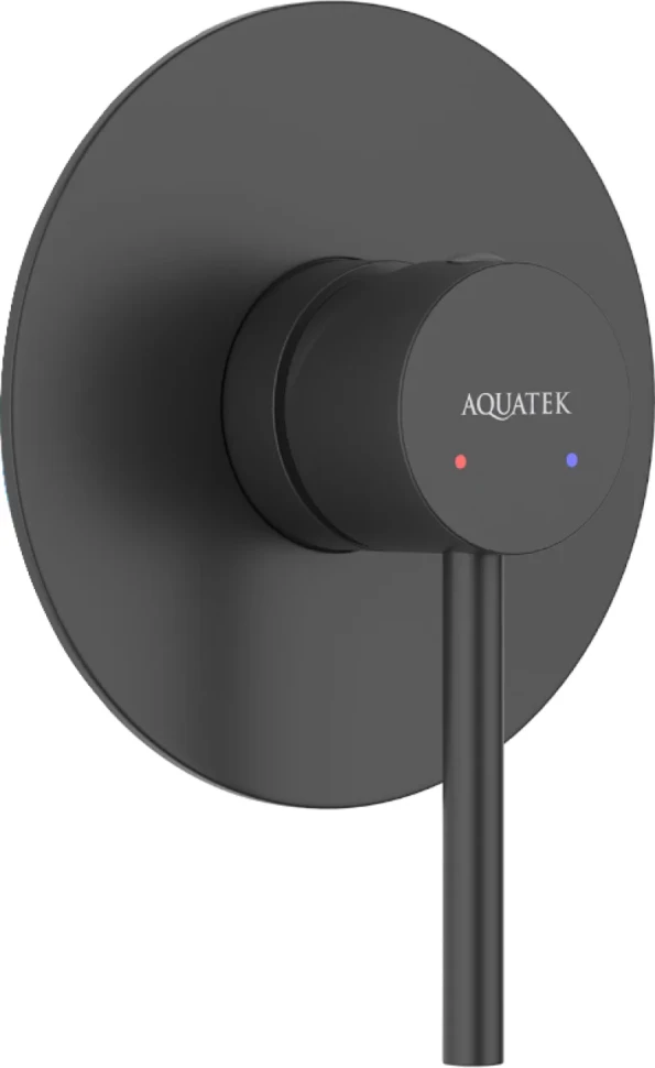 Встраиваемый смеситель для душа и ванны AQUATEK Европа AQ1366MB С ВНУТРЕННЕЙ ЧАСТЬЮ, матовый черный