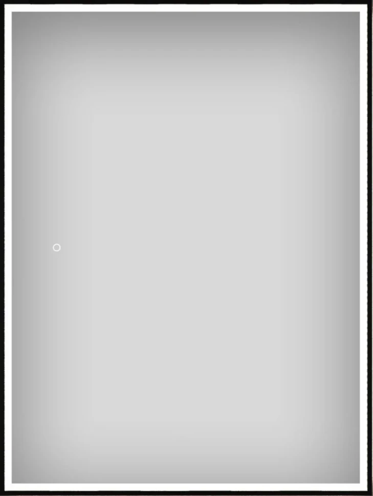 Зеркало Wellsee 7 Rays’ Spectrum 70х85 с фронтальной подсветкой, черное матовое
