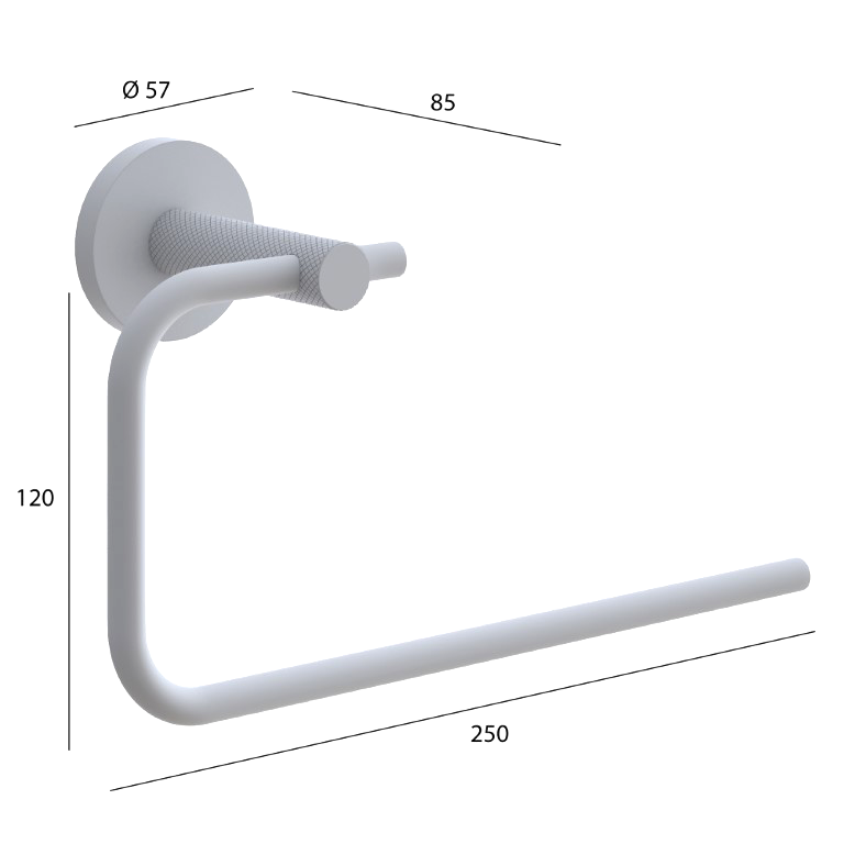 Держатель для полотенец Boheme Uno 10975-BRB brushed bronze, кольцо