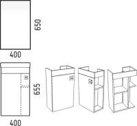 Мебель для ванной комнаты Corozo Комо 40, подвесная, сонома