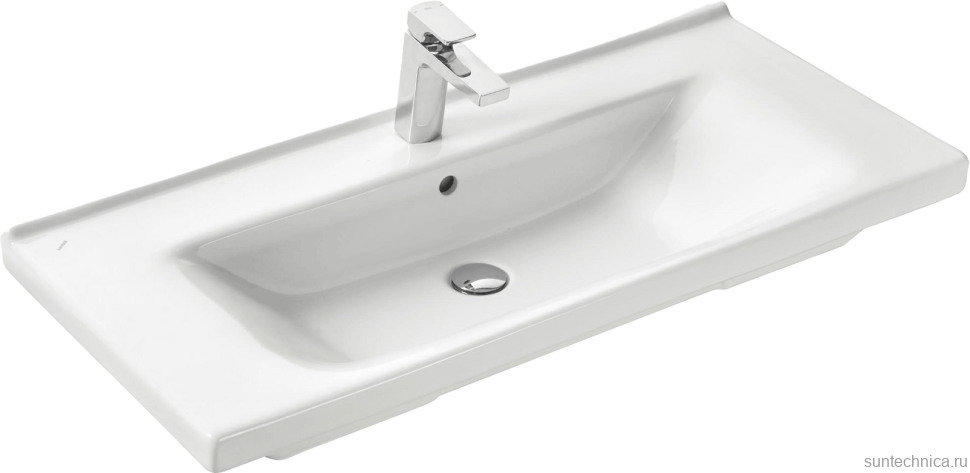 Мебель для ванной комнаты SanStar Ориана 100 подвесная, серая, раковина Santek Миранда 100