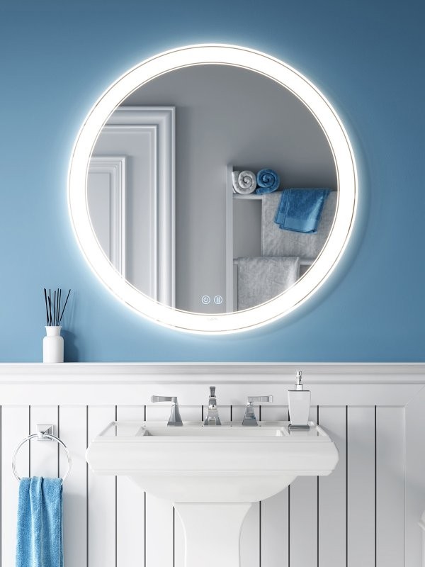 Зеркало круглое Alavann Solis 80 с подсветкой, с антизапотеванием