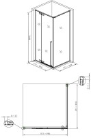 Душевой уголок Aquanet Ideal AE-AXC10MB-S-B 100х100, черный матовый