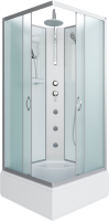 Душевая кабина Niagara Classic NG-1108-14BKTG 90х90 см, без крыши, с гидромассажем и тропическим душем