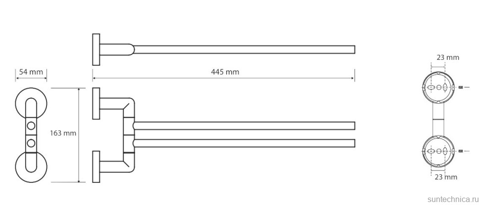 Держатель для полотенец Bemeta Obla 165204102 хром