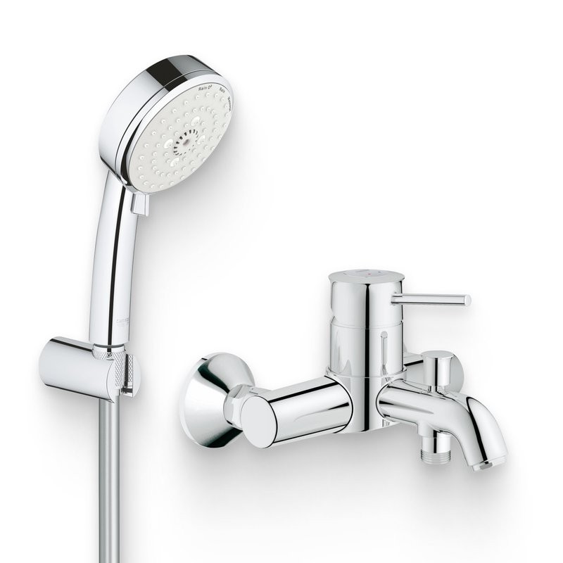 Душевой комплект Смеситель Grohe BauClassic 32865000 + Гарнитур Tempesta Cosmopolitan 27588002
