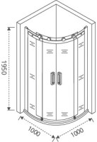 Душевой уголок Good Door Galaxy R-TD-100-C-B