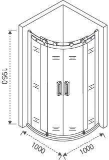 Душевой уголок Good Door Galaxy R-TD-100-C-B