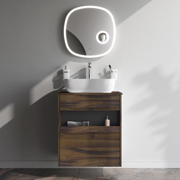 Мебель для ванной комнаты AM.PM Func 60 дуб крафт, со столешницей, раковина M8FWCC10510WG