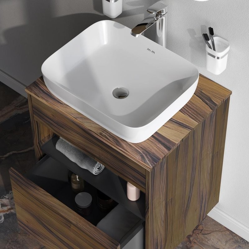 Мебель для ванной комнаты AM.PM Func 60 дуб крафт, со столешницей, раковина M8FWCC10510WG