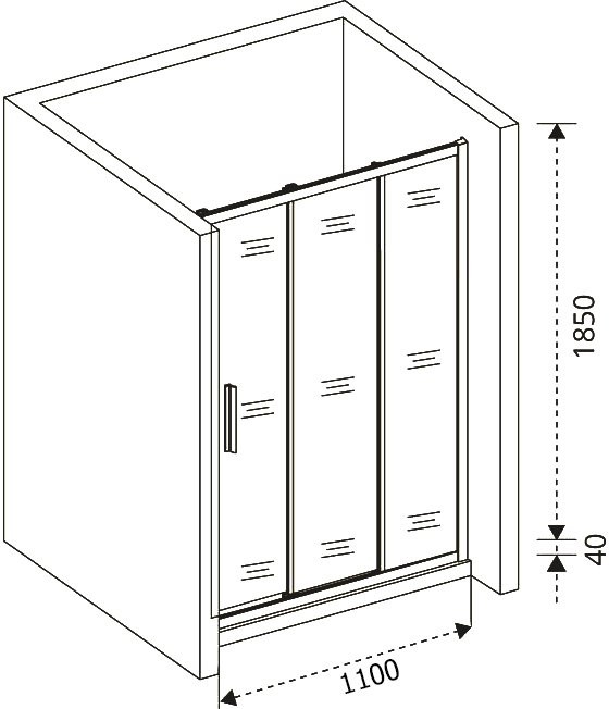 Душевая дверь в нишу Good Door Orion WTW-110-G-CH