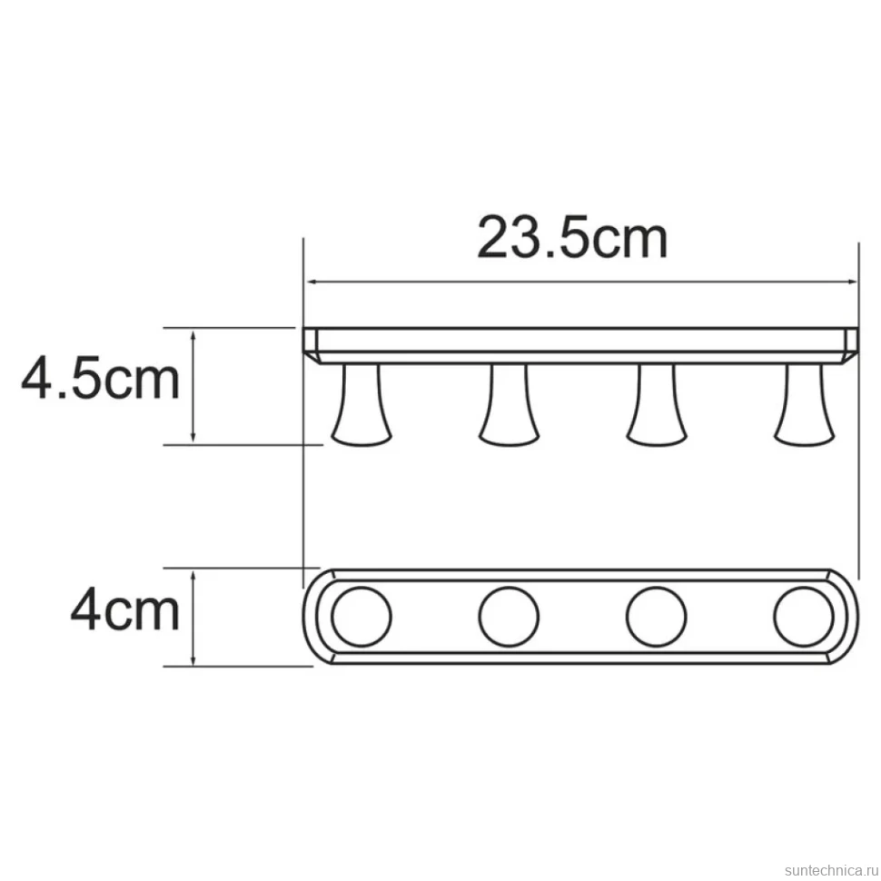 Крючок Wasserkraft Kammel 1074W матовый белый, на шурупах