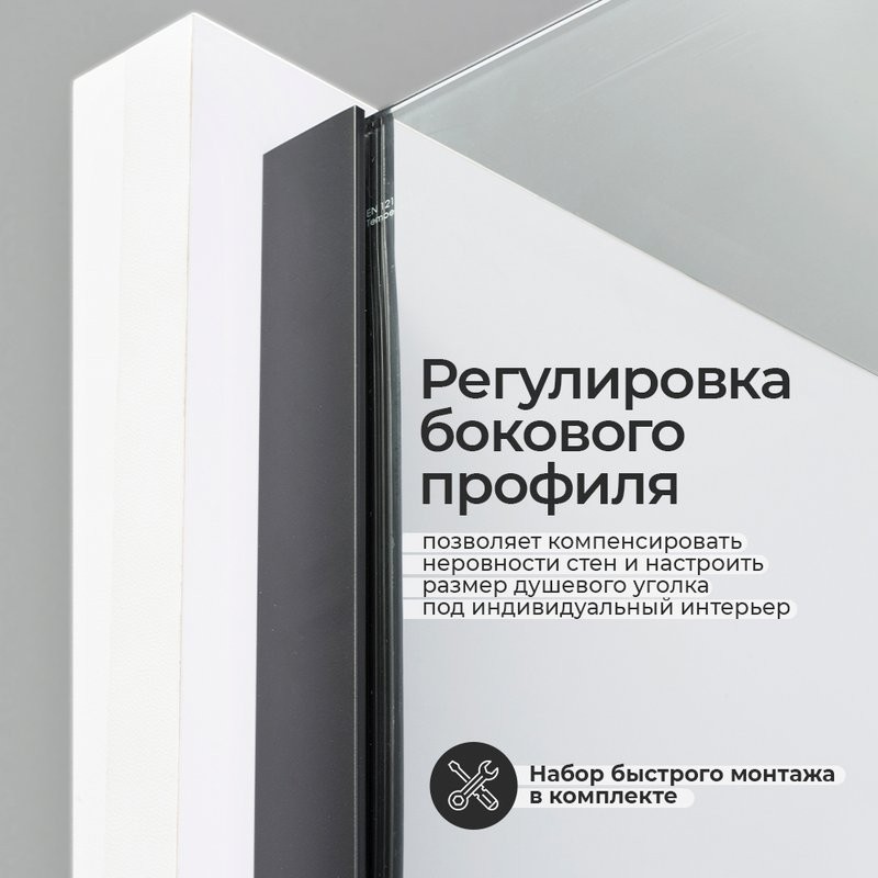 Душевая дверь в нишу Wasserkraft Elbe 74P27 80 см