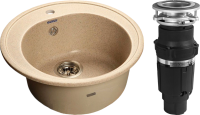 Комплект Мойка GranFest Rondo GF-R510 песочный + Измельчитель Bone Crusher BC 610-AS