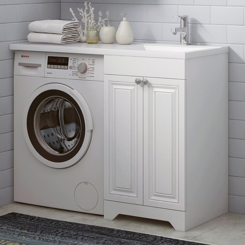 Тумба с раковиной Corozo Леон 110 под стиральную машину R