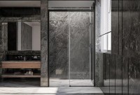 Дверь для душевого уголка Veconi Premium Trento PTD-30B 120 см, профиль черный матовый, стекло прозрачное