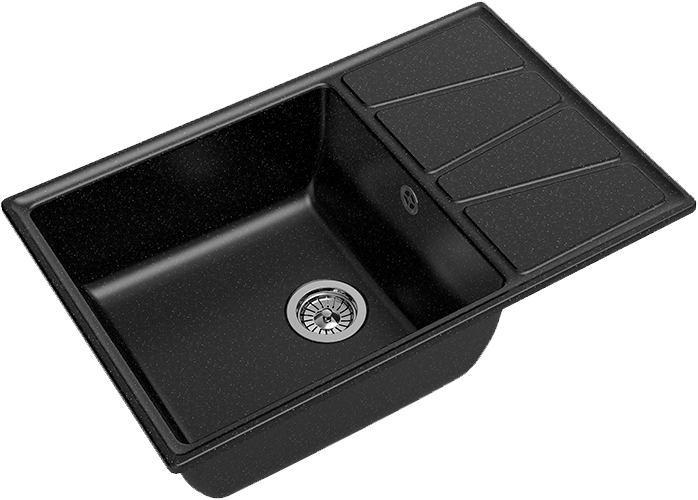 Комплект Мойка GranFest Vertex GF-V-780L черная + Измельчитель Bone Crusher BC 610-AS