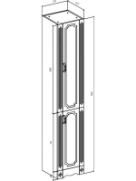 Шкаф пенал для ванной Bellezza Кантри 35 L/R, универсальный