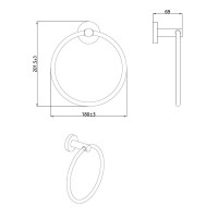Полотенцедержатель AQUAme AQM7207CR Полотенцедержатель AQUAme AQM7207CR