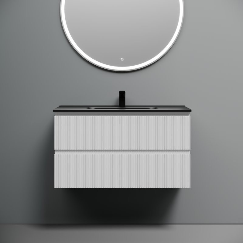 Тумба с раковиной Sancos Snob T 90 bianco, раковина CN7002MB