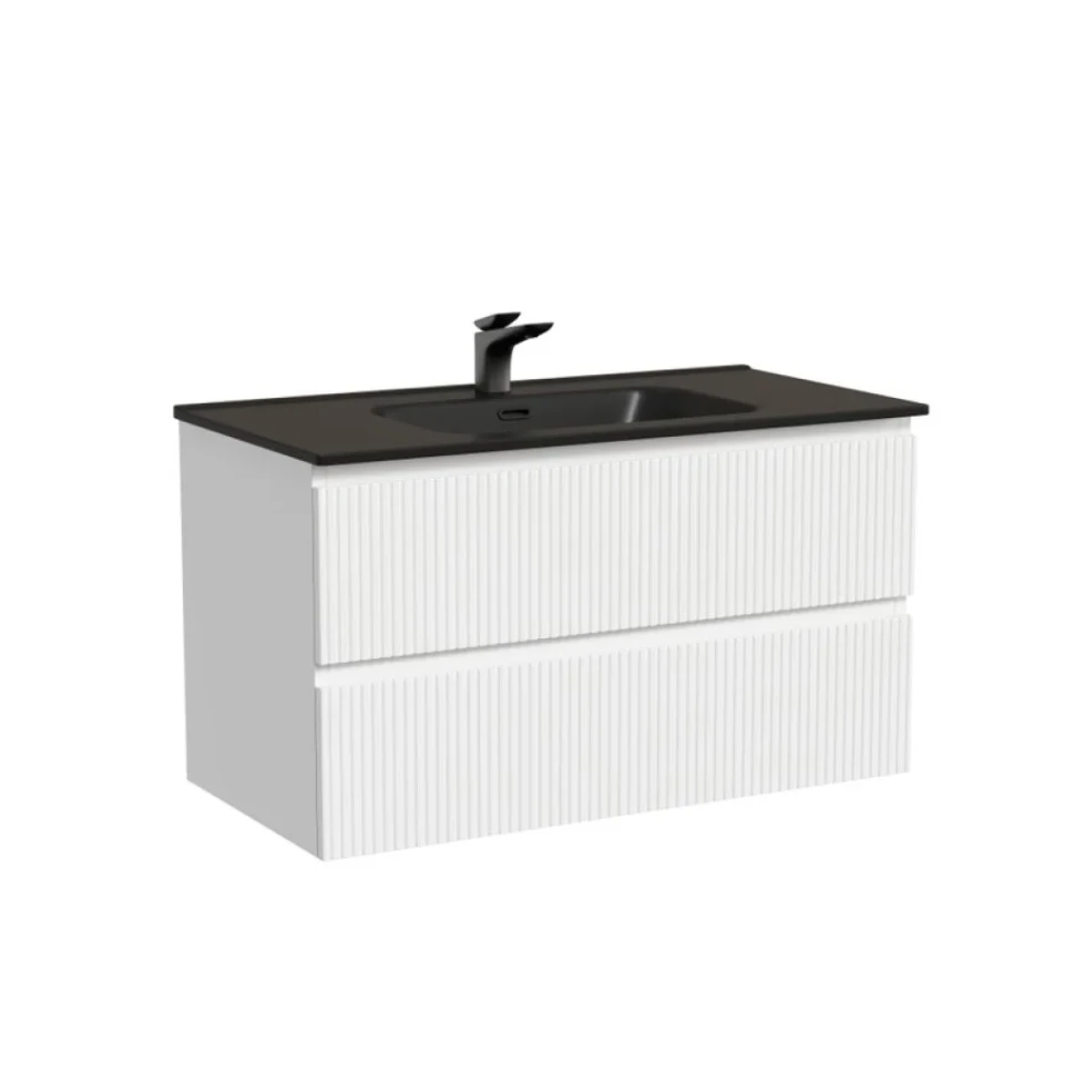 Тумба с раковиной Sancos Snob T 90 bianco, раковина CN7002MB