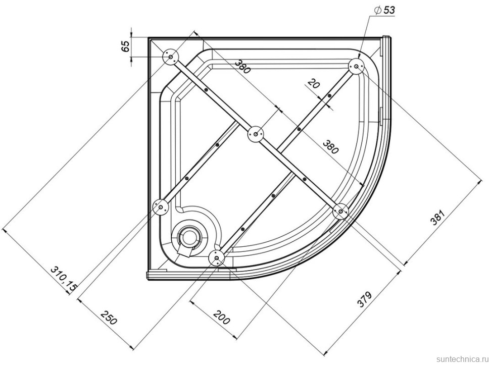 Поддон для душа AM.PM X-Joy W88T-205-080W 80x80