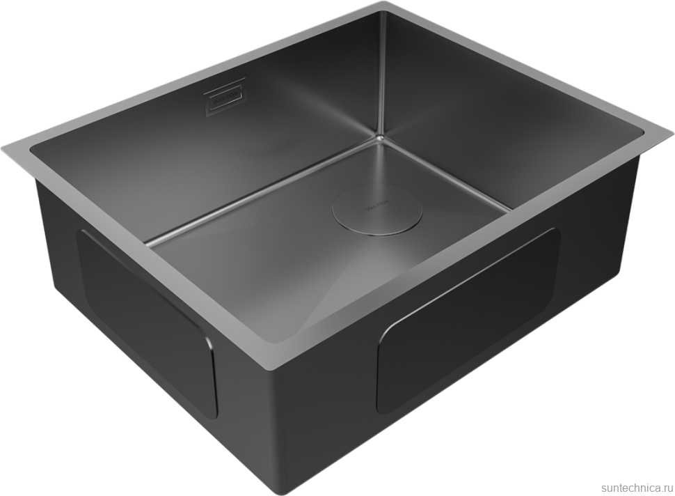 Комплект Мойка Paulmark Next-Skew PM885444-GM вороненая сталь + Измельчитель Intenso