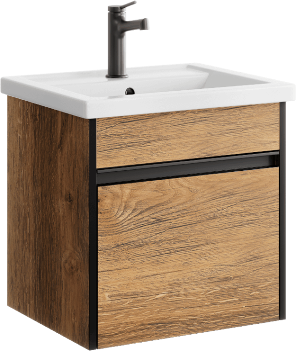 Тумба под раковину Aqwella Urban 50, подвесная, дуб балтийский