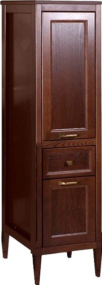 Шкаф пенал для ванной ASB-Woodline Гранда 40 R, антикварный орех