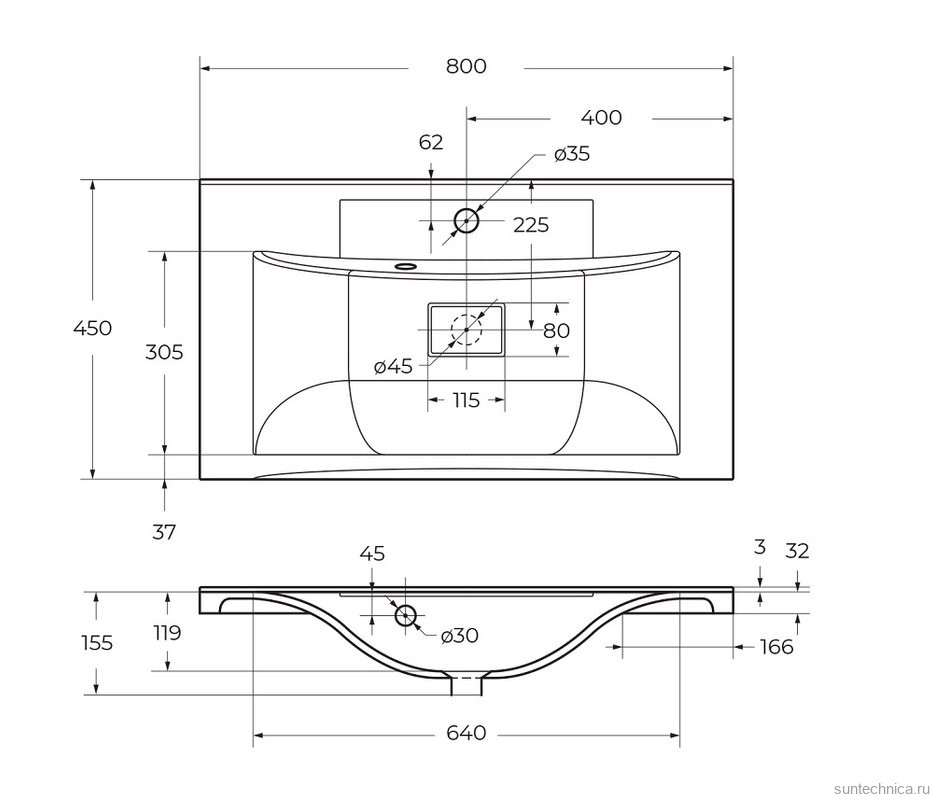 Мебель для ванной комнаты BelBagno Marino 80 подвесная, bianco opaco, черная раовина