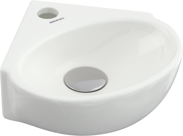 Раковина маленькая в туалет Berges Small 30x32 глянцевый белый