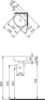 Раковина маленькая в туалет Berges Small 30x32 глянцевый белый