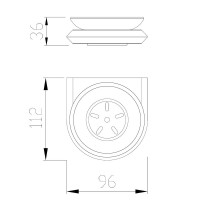 Мыльница Abber Nord AA1558NG настенная, стеклянная, цвет никель