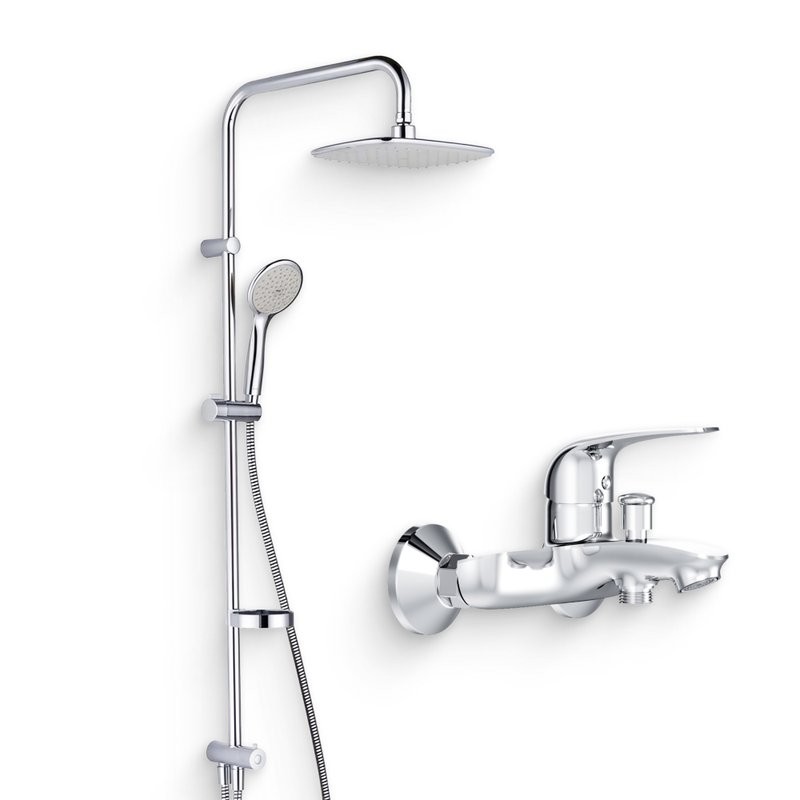 Душевой комплект Смеситель Damixa Astoria DX5510000 + Стойка RedBlu Palace Evo 974200063