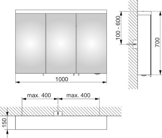 Зеркало-шкаф Keuco Royal Reflex.2 100 с подсветкой