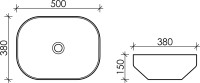 Накладная раковина Ceramicanova Element CN5031 50 см