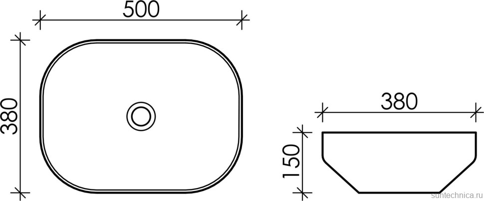 Накладная раковина Ceramicanova Element CN5031 50 см
