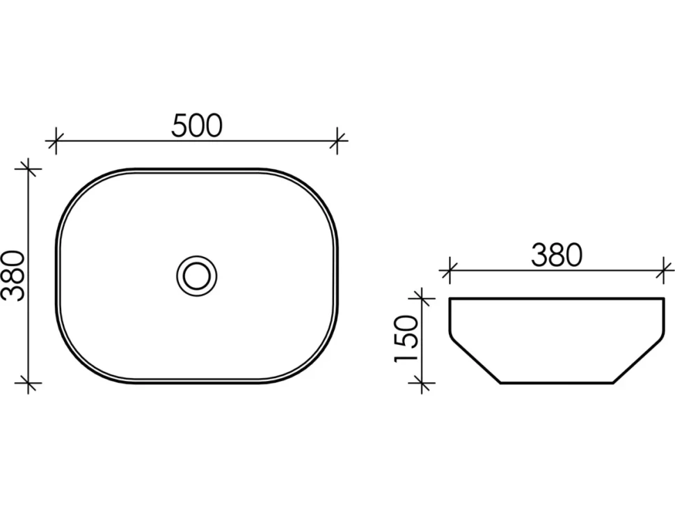 Накладная раковина Ceramicanova Element CN5031 50 см