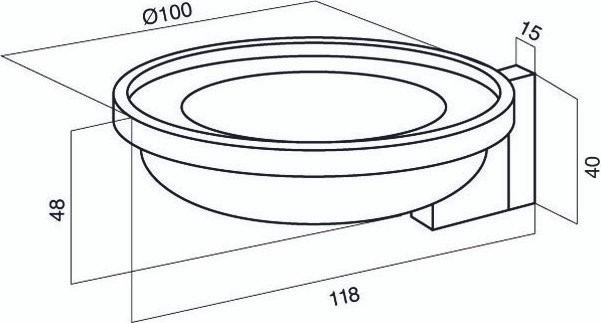 Мыльница AM.PM Admire A1034200 настенная, стеклянная, хром