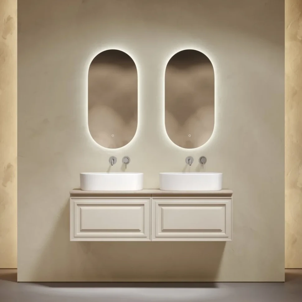 Мебель для ванной комнаты Sancos Very 140 beige soft, столешница бежевая TT140A2, раковина CN6075