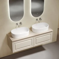 Мебель для ванной комнаты Sancos Very 140 beige soft, столешница бежевая TT140A2, раковина CN6075
