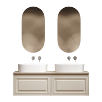Мебель для ванной комнаты Sancos Very 140 beige soft, столешница бежевая TT140A2, раковина CN6075