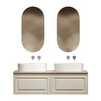 Мебель для ванной комнаты Sancos Very 140 beige soft, столешница бежевая TT140A2, раковина CN6075