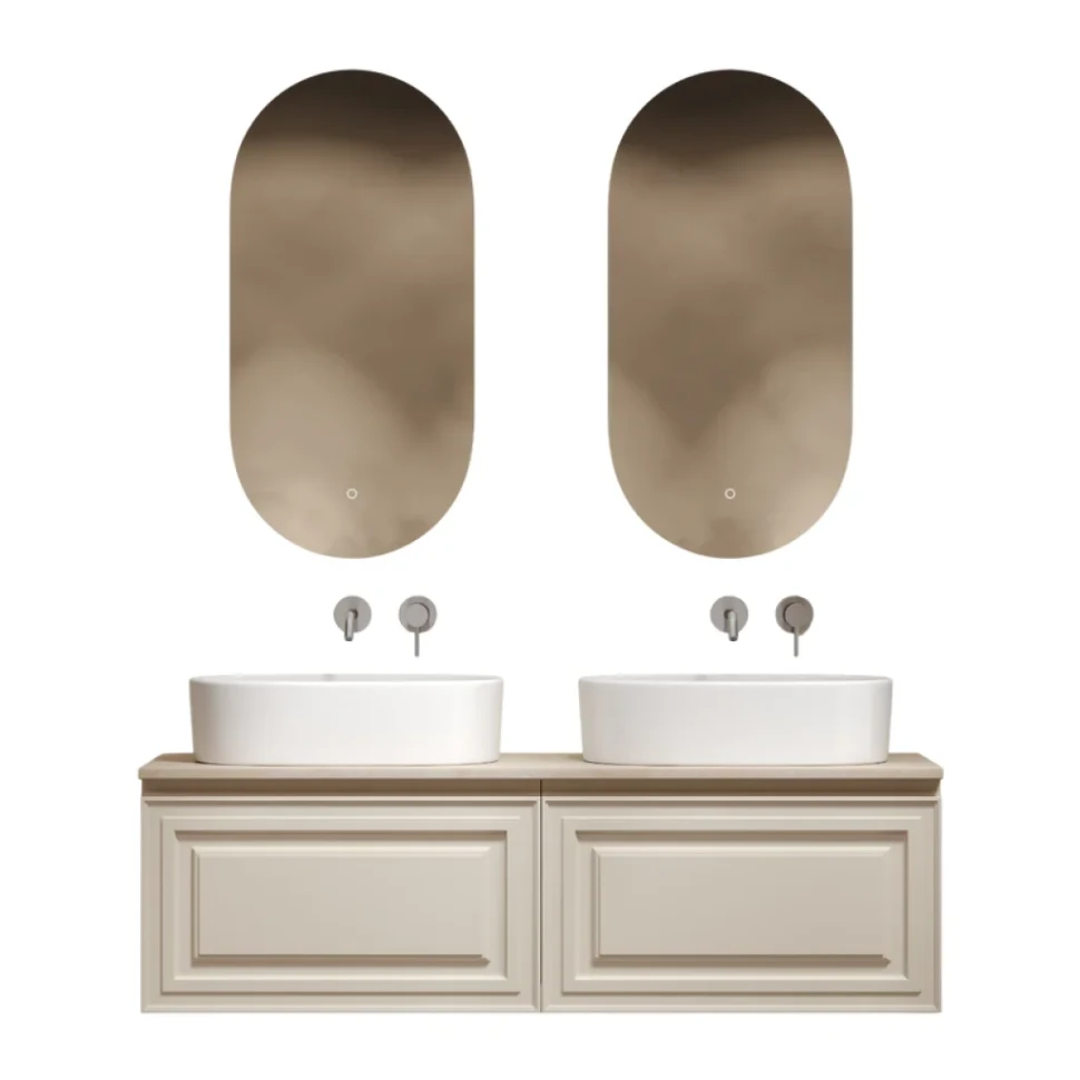 Мебель для ванной комнаты Sancos Very 140 beige soft, столешница бежевая TT140A2, раковина CN6075
