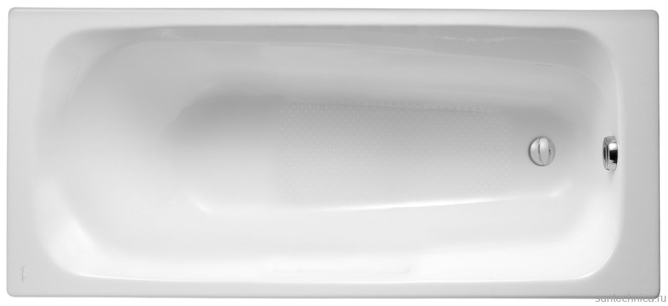 Чугунная ванна Jacob Delafon Melodie E2932-00 160x70 см, пристенная, белая, на ножках