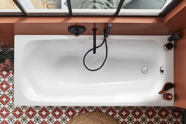 Чугунная ванна Jacob Delafon Melodie E2932-00 160x70 см, пристенная, белая, на ножках