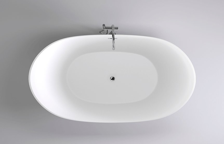 Акриловая ванна Black&White Swan SB104 180x80 см, отдельностоящая, белая, овальная, с каркасом, со сливом-переливом, с донным клапаном