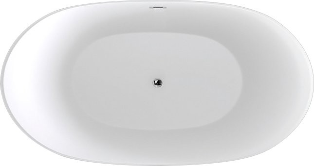 Акриловая ванна Black&White Swan SB104 180x80 см, отдельностоящая, белая, овальная, с каркасом, со сливом-переливом, с донным клапаном